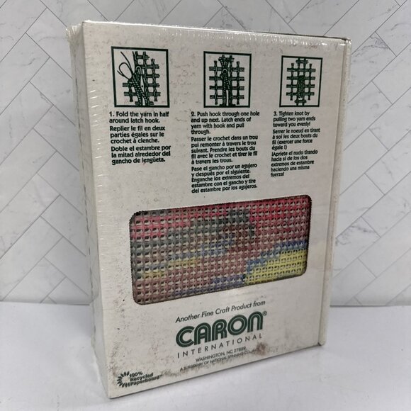 Vintage 90s 1999 Jeff "Gordon" DuPont NASCAR Racing Latch Hook Craft Kit 20x30" - Picture 2 of 4